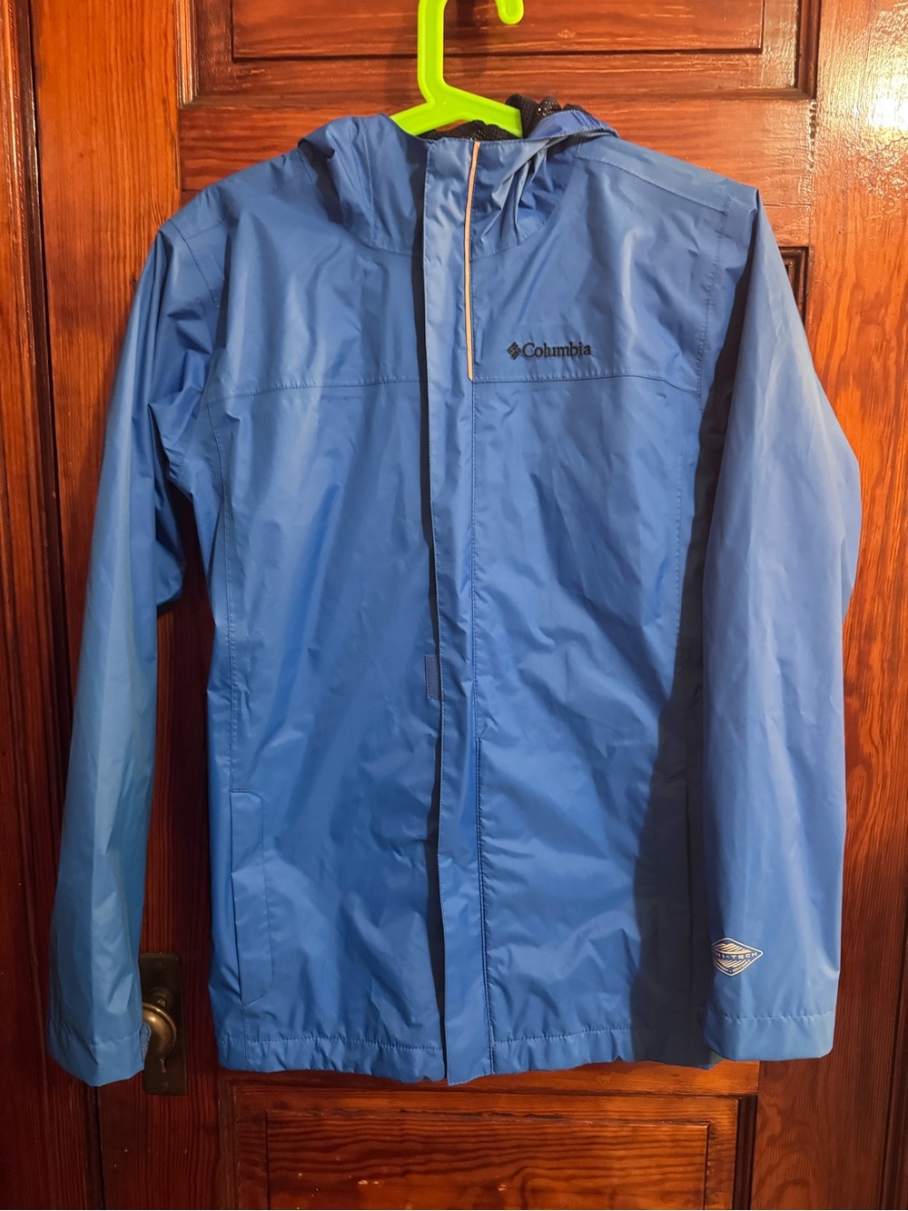 Columbia Boys Youth L 14/16 Watertight Rain Jacket Blue Omni-Tech